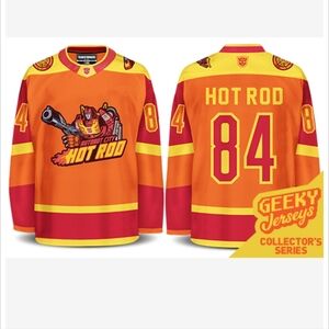 Geeky Jerseys Size L Transformers Hot Rod Collector's Series #86/250 Jersey